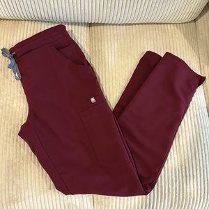 FIGS Yola Skinny Scrub Pant XS - Burgundy